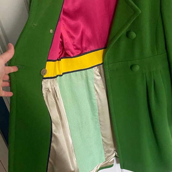 J. Crew Vintage Green Coat - 100% Wool - Picture 6 of 7